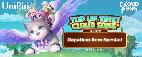 Bonus Item Code Exclusive + UniPin Credits, untuk Petualang Cloud Song!